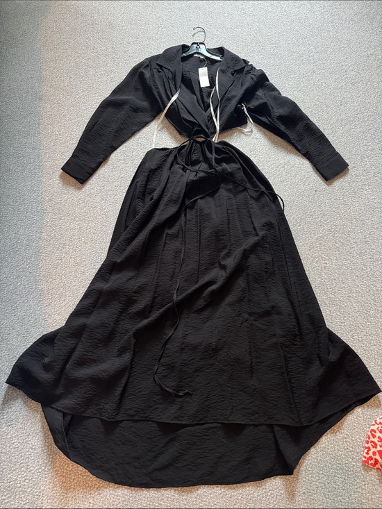 Young Fabulous & Broke Dresses & Skirts - Young Fabulous & Broke Black Maxi Dress with Tie Detail, Cut Outs and Open Back